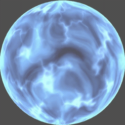 Animated blue plasma material