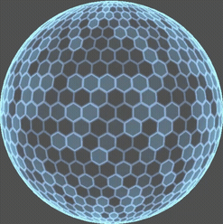 Animated energy grid material