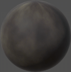 Animated atmospheric stone material