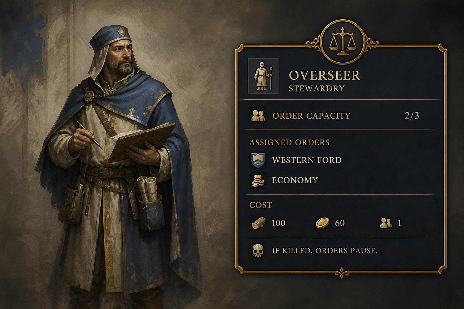 Overseer Stewardry panel concept